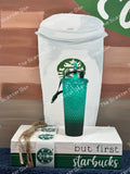 Starbucks USA Green Waxberry Ombré Studded Keychain/Ornament