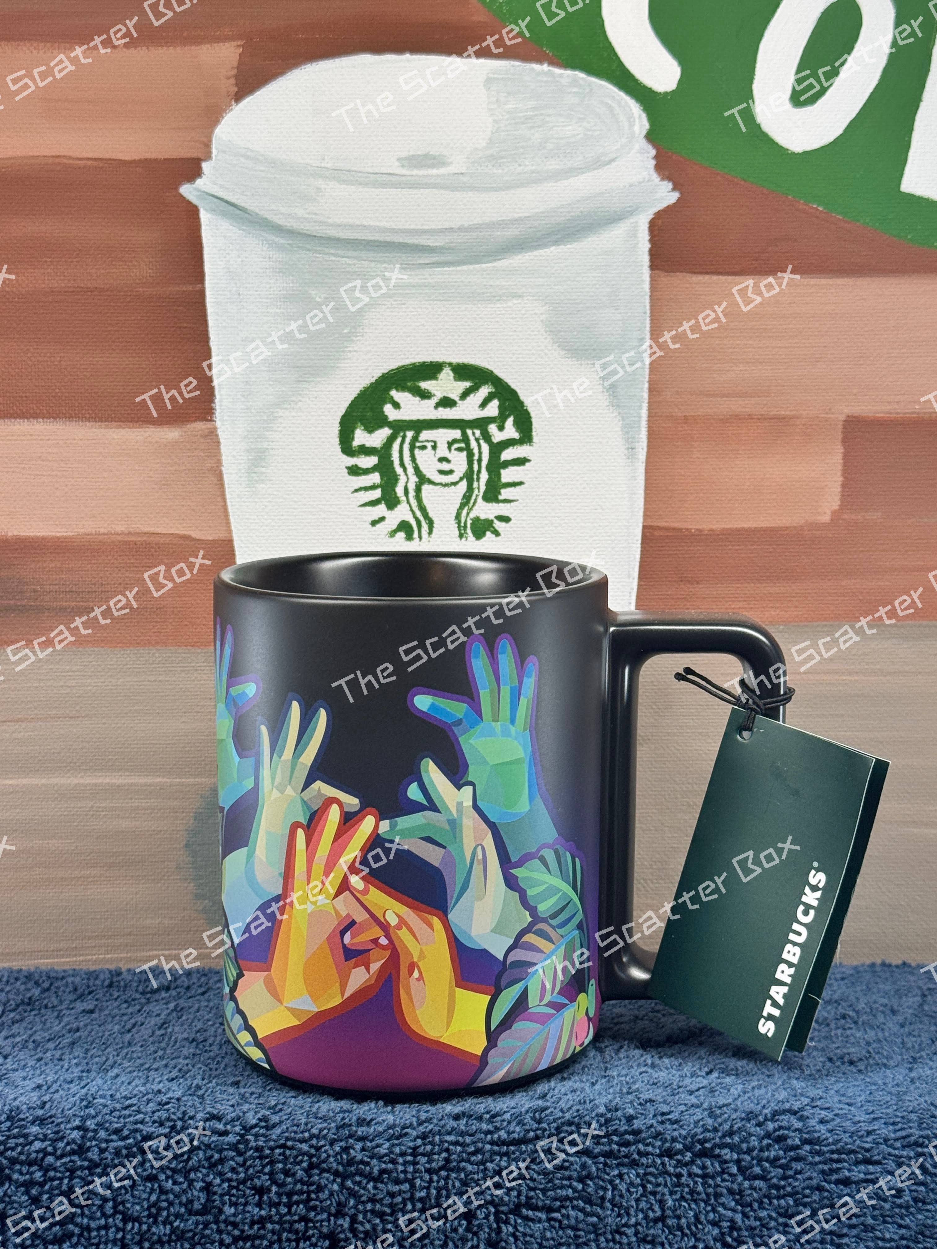 Starbucks 2021 American Sign Language (ASL) Hand Movements Coffee Mug