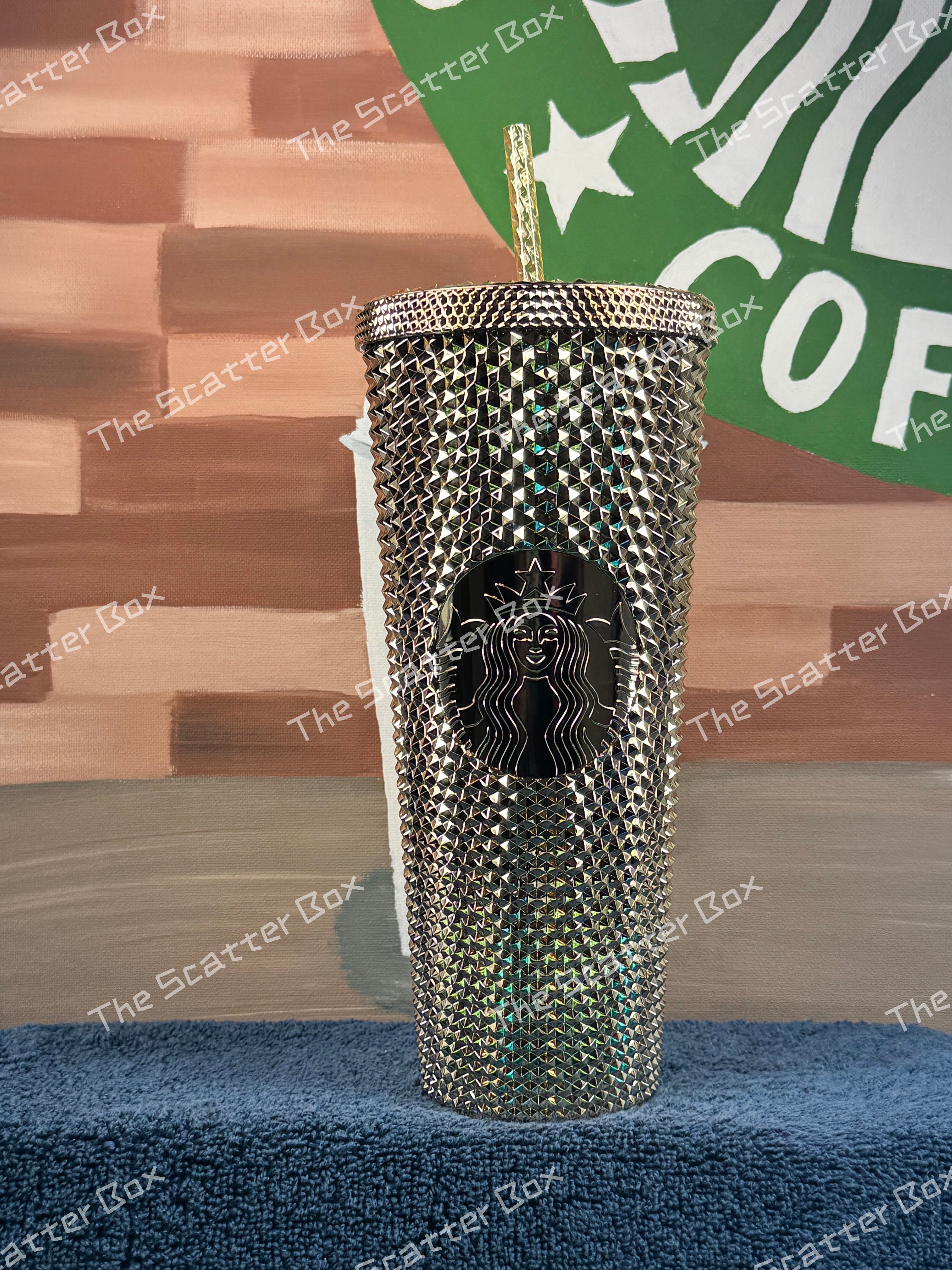 Starbucks USA Gold Chrome Studded Venti