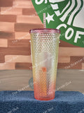 Starbucks 2024 Taiwan Summer Pink/Beige Bling Studded Venti