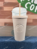 Starbucks 2022 Korea Lucky Oatmeal (White) Studded Grande (Lucky Bag Exclusive)