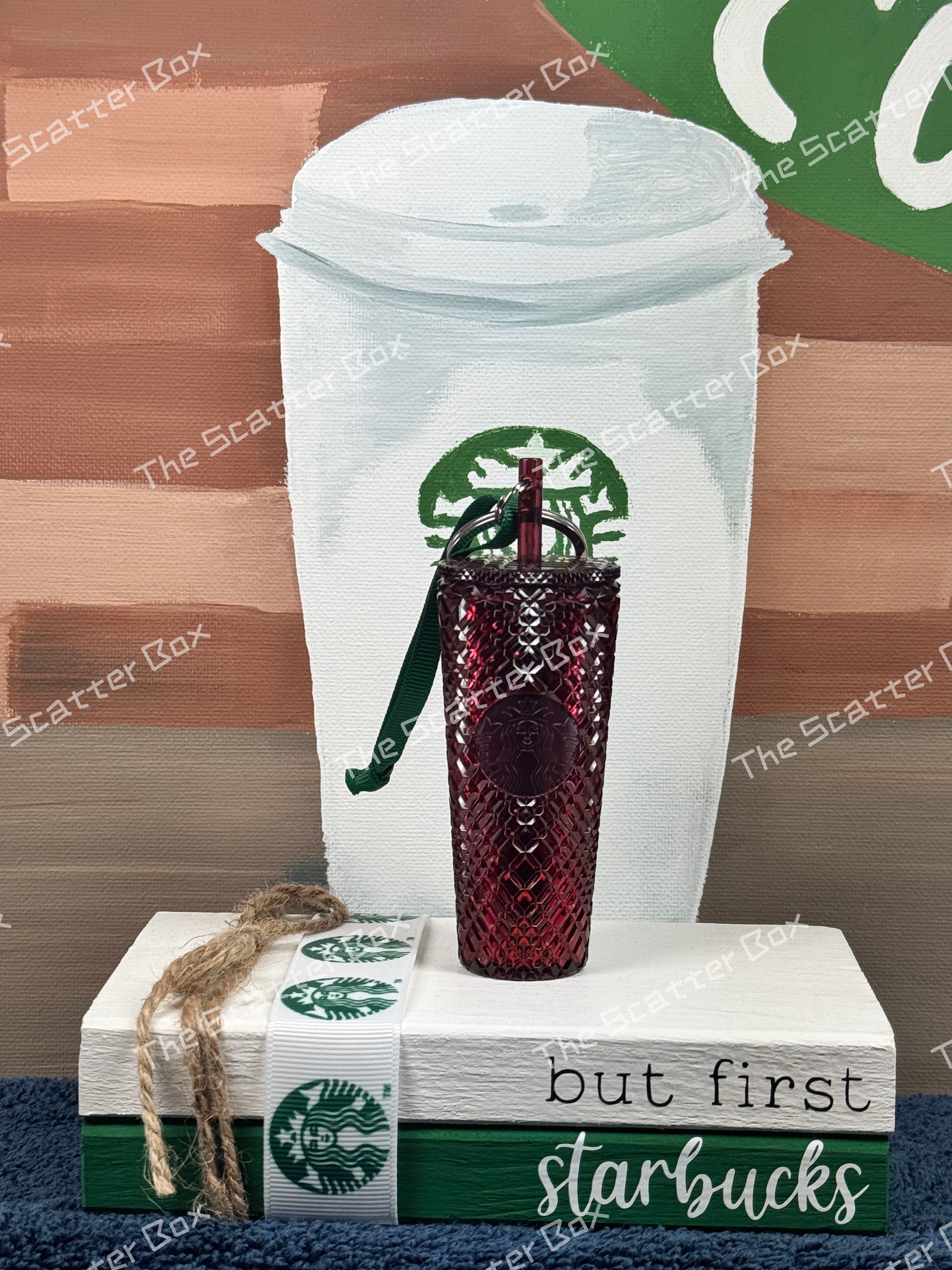 Starbucks Keychain/Ornament - Maroon Jeweled