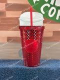Starbucks 2023 Europe/UK Christmas Red Studded Grande