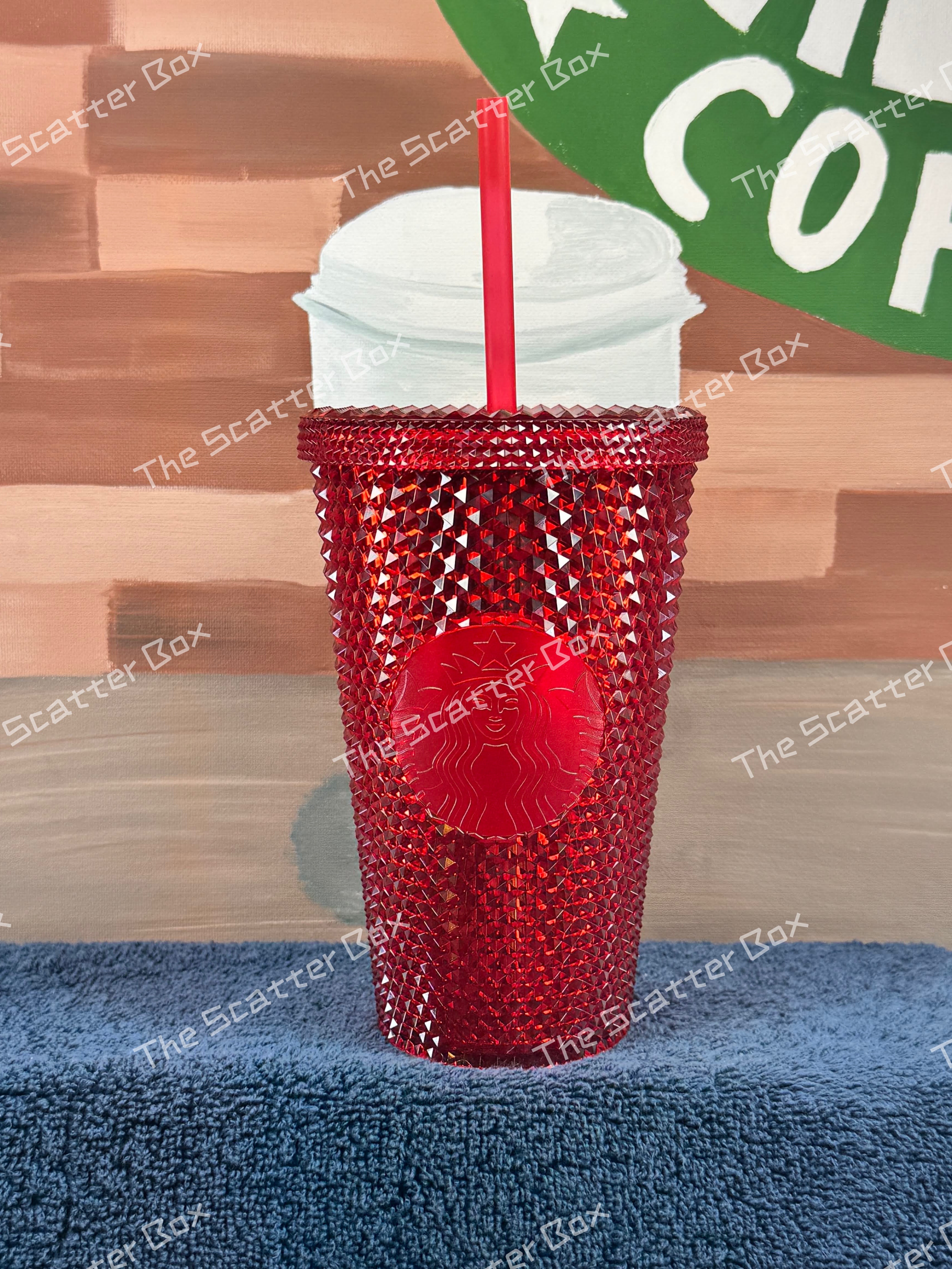 Starbucks 2023 Europe/UK Christmas Red Studded Grande