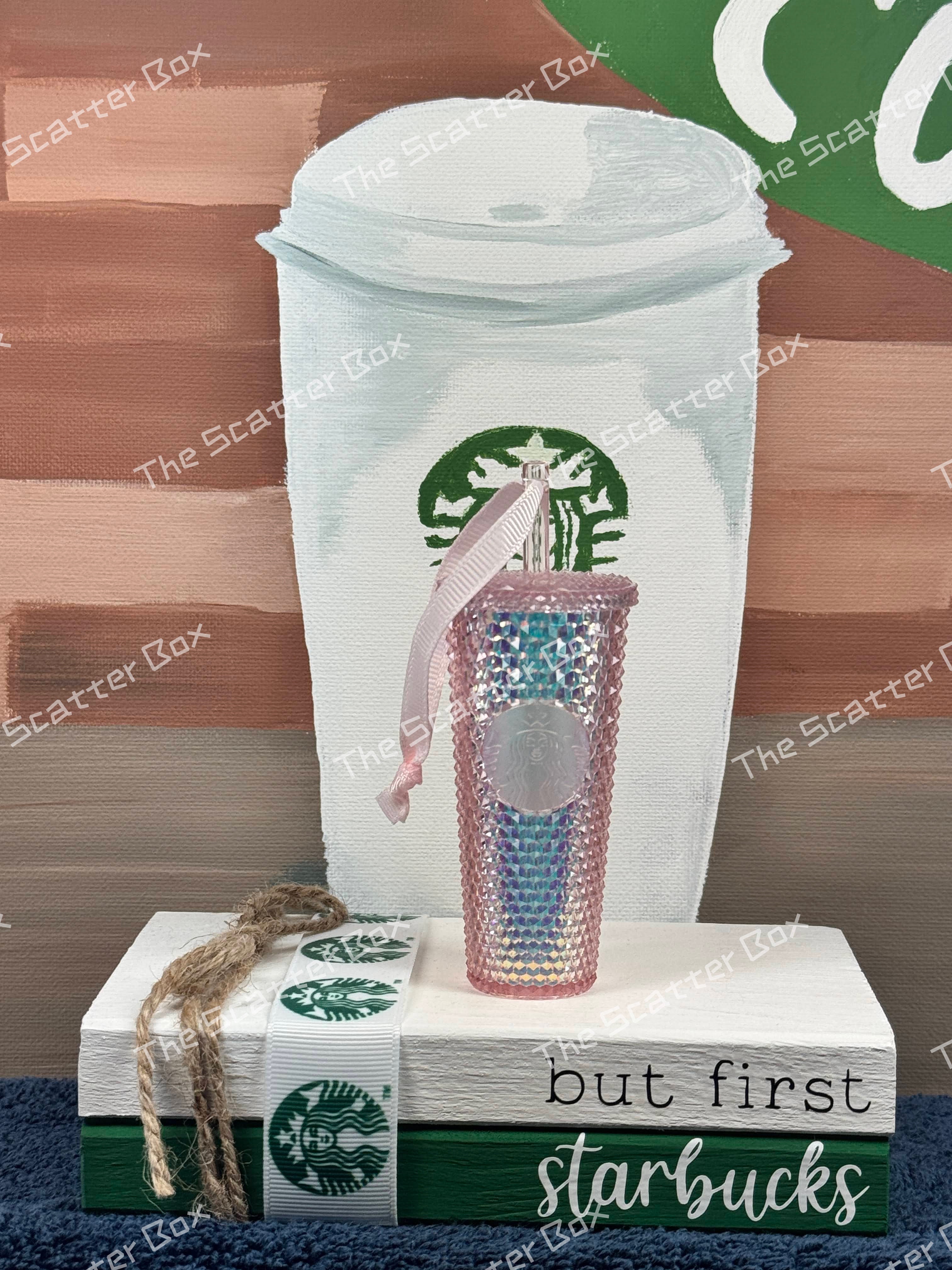Starbucks Ornament - Pink Bling Studded