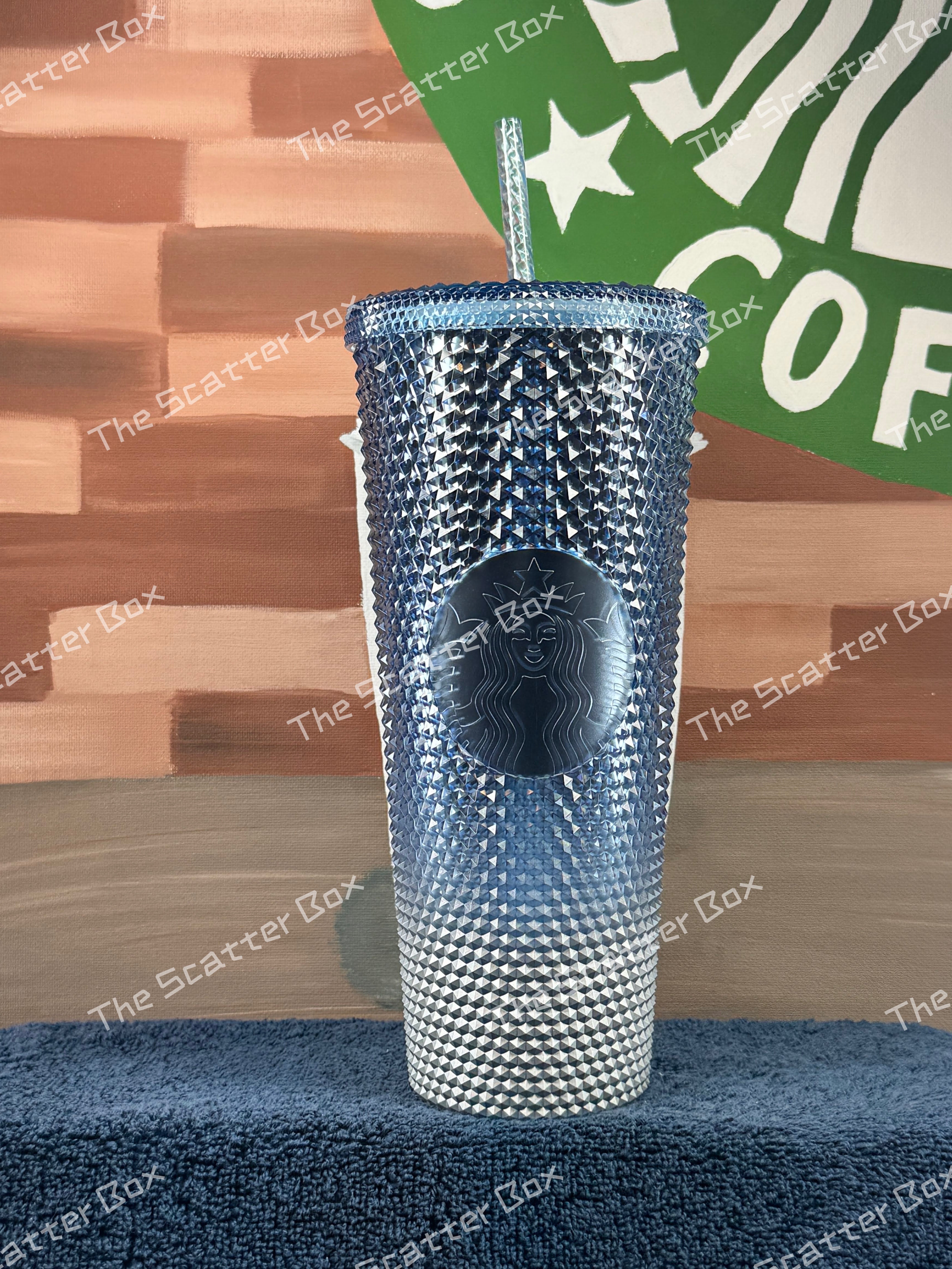 Starbucks USA Blue Ice Ombre Bling Studded Venti