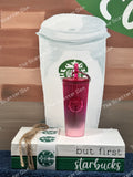 Starbucks Keychain - Pleated Metallic Gradient