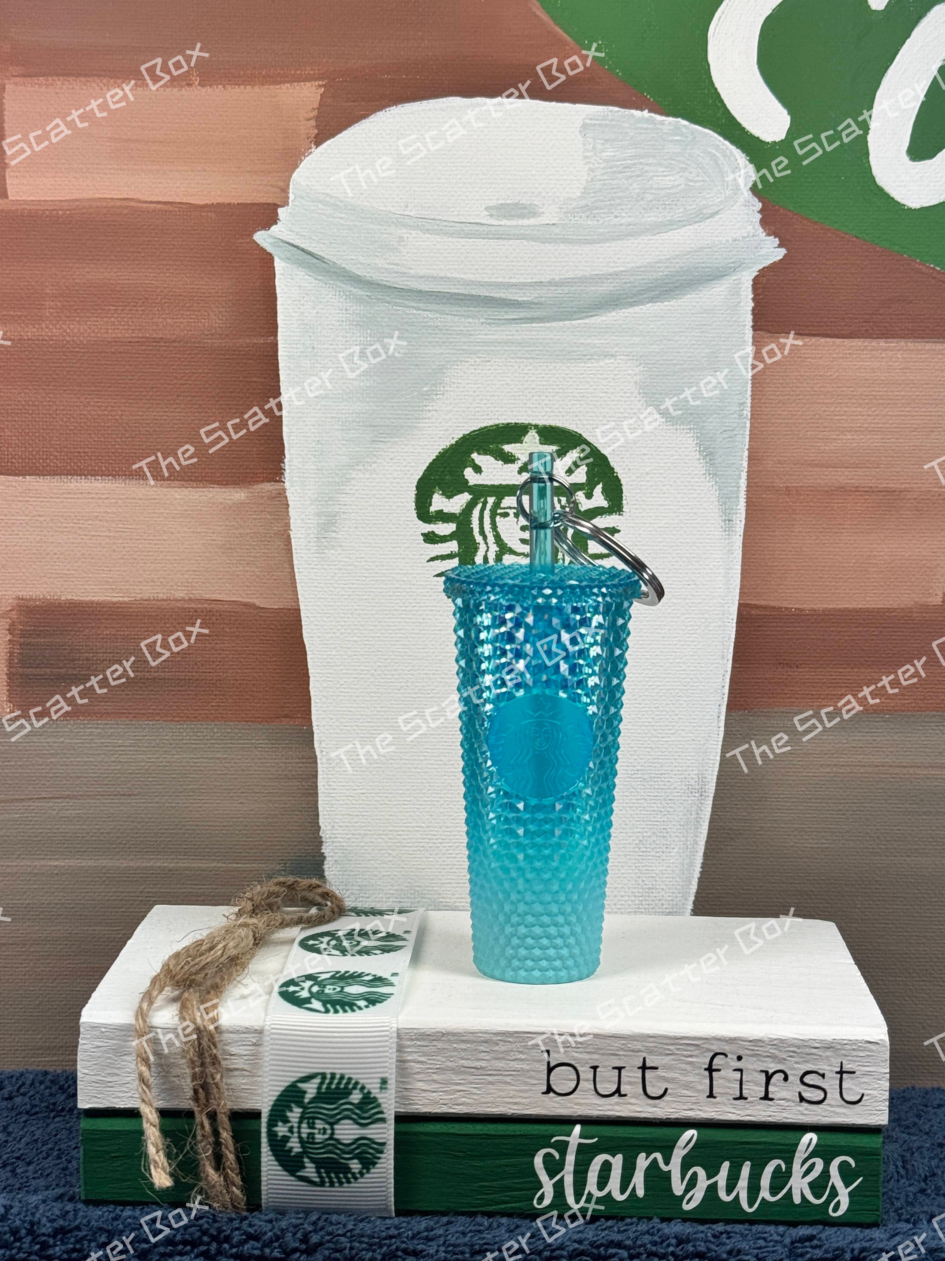 Starbucks USA Glacier Blue Ombré Studded Keychain/Ornament