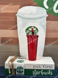 Starbucks Keychain/Ornament - Red Bling Studded