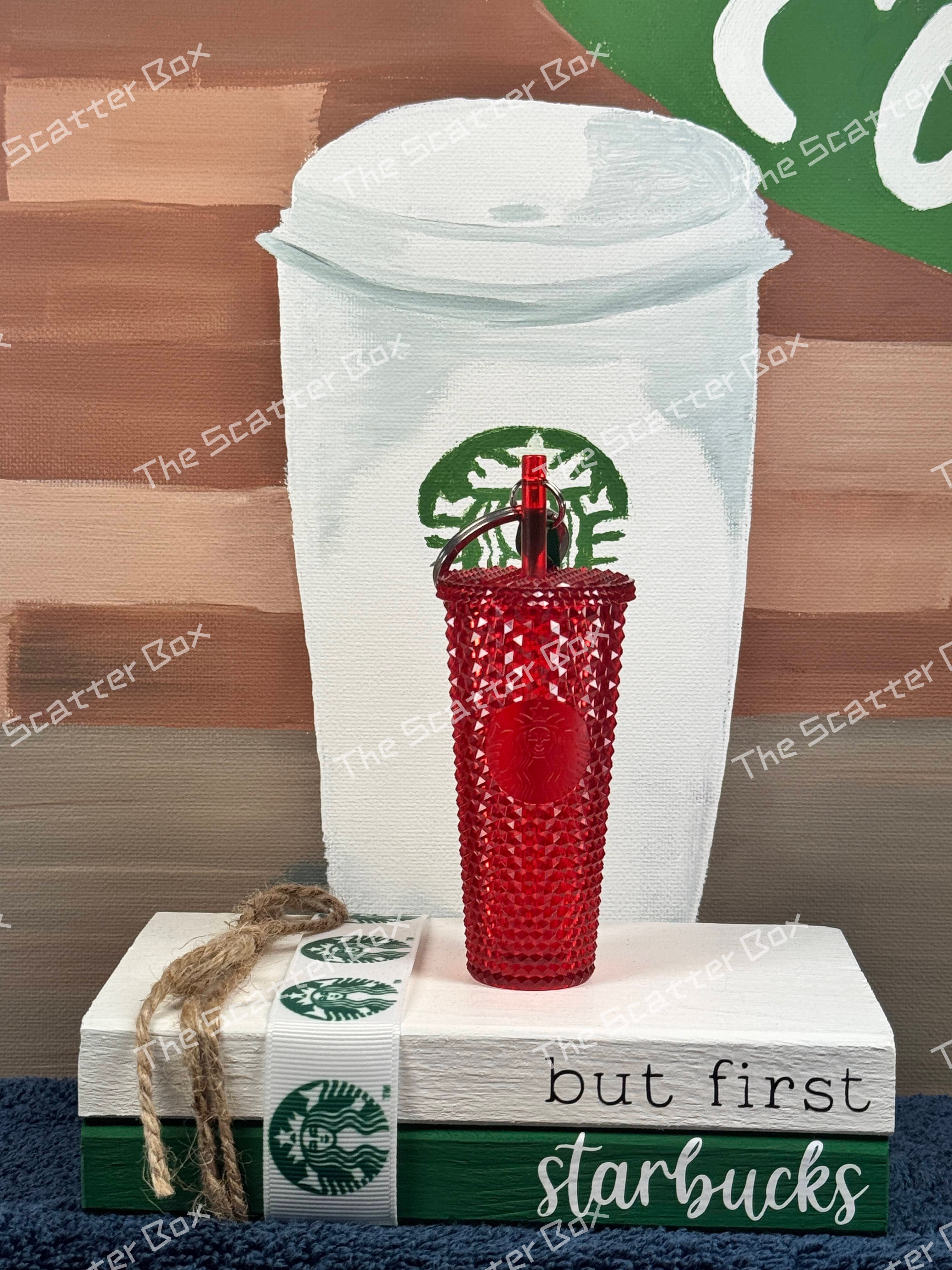 Starbucks Keychain/Ornament - Red Bling Studded