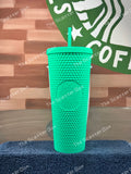 Starbucks 2022 Bahamas/Mexico Soft Touch Green (Cosmo) Studded Venti