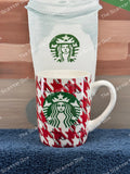 Starbucks 2017 Houndstooth Pattern Ceramic Mug