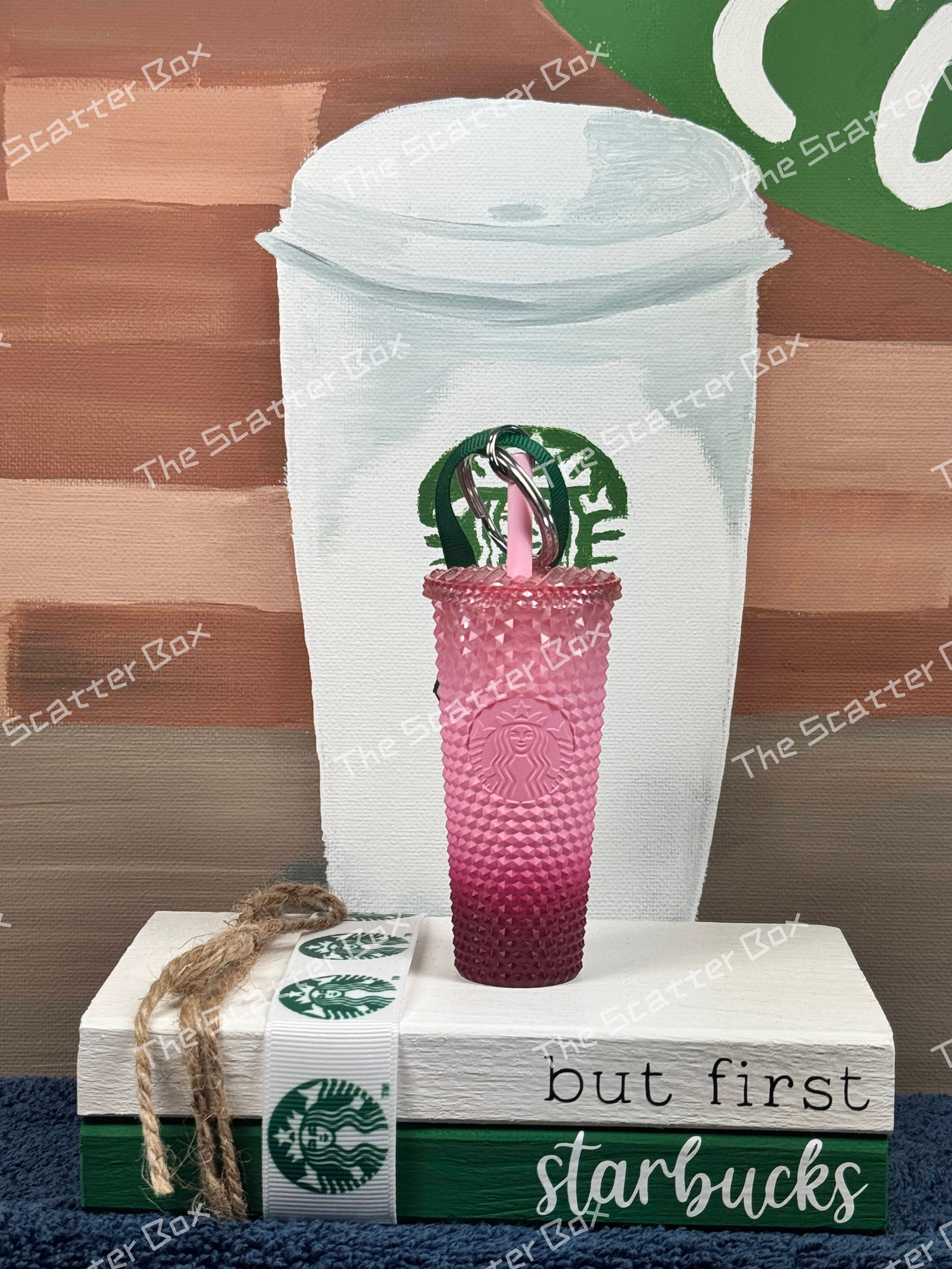 Starbucks USA Pink Waxberry Ombre Studded Keychain/Ornament