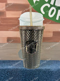 Starbucks 2024 Europe/UK Gold Chrome Studded Grande