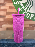 Starbucks 2022 Caribbean/Mexico Soft Touch Purple (Barney) Studded Venti