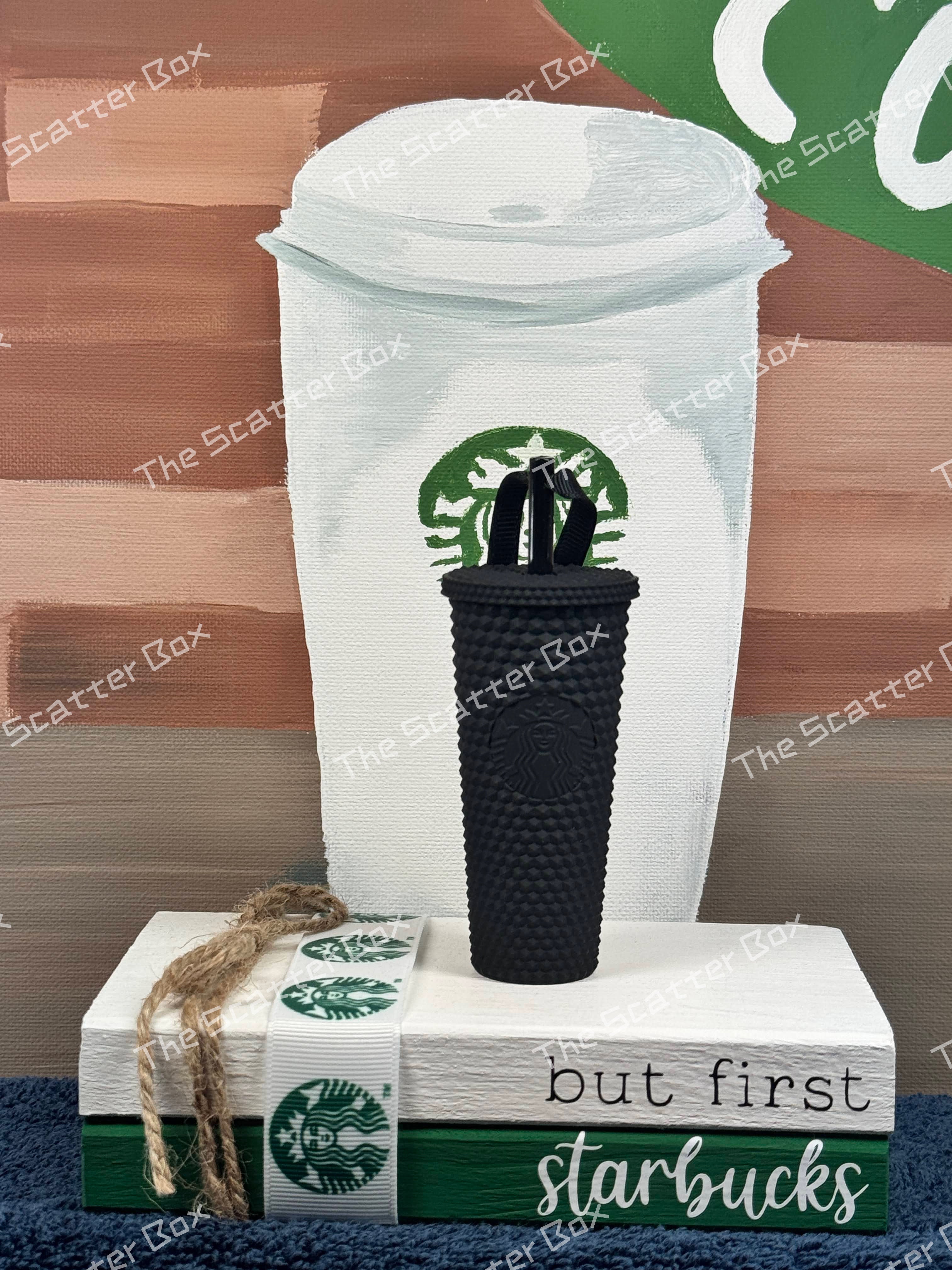 Starbucks Ornament - Black Matte Studded