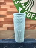 Starbucks 2022 Vietnam Twinkle Blue Matte (Baby Blue) Studded Venti