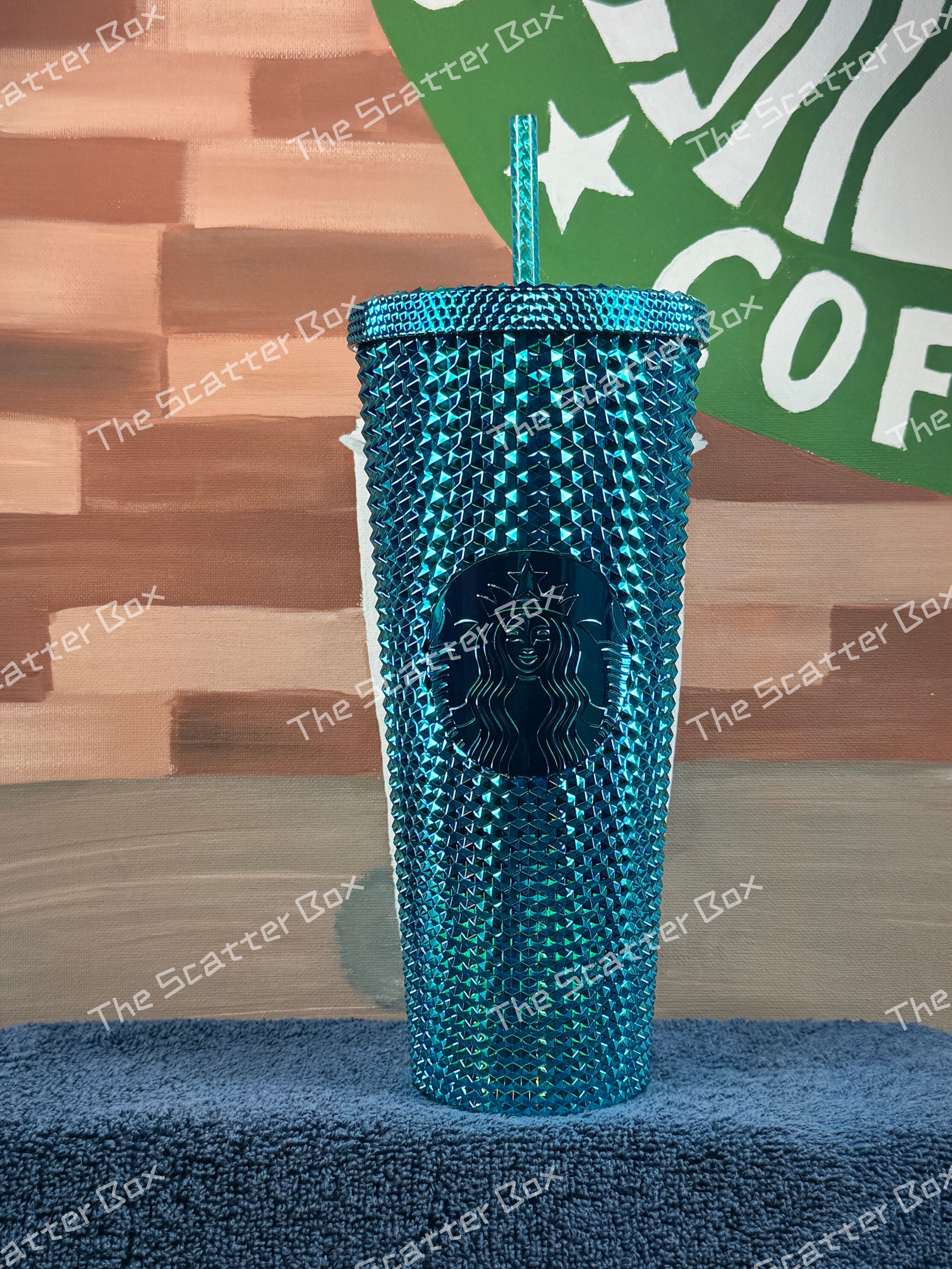 Starbucks USA Blue Chrome Studded Venti