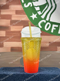 Starbucks Prototype Orange/Yellow Grande Studded
