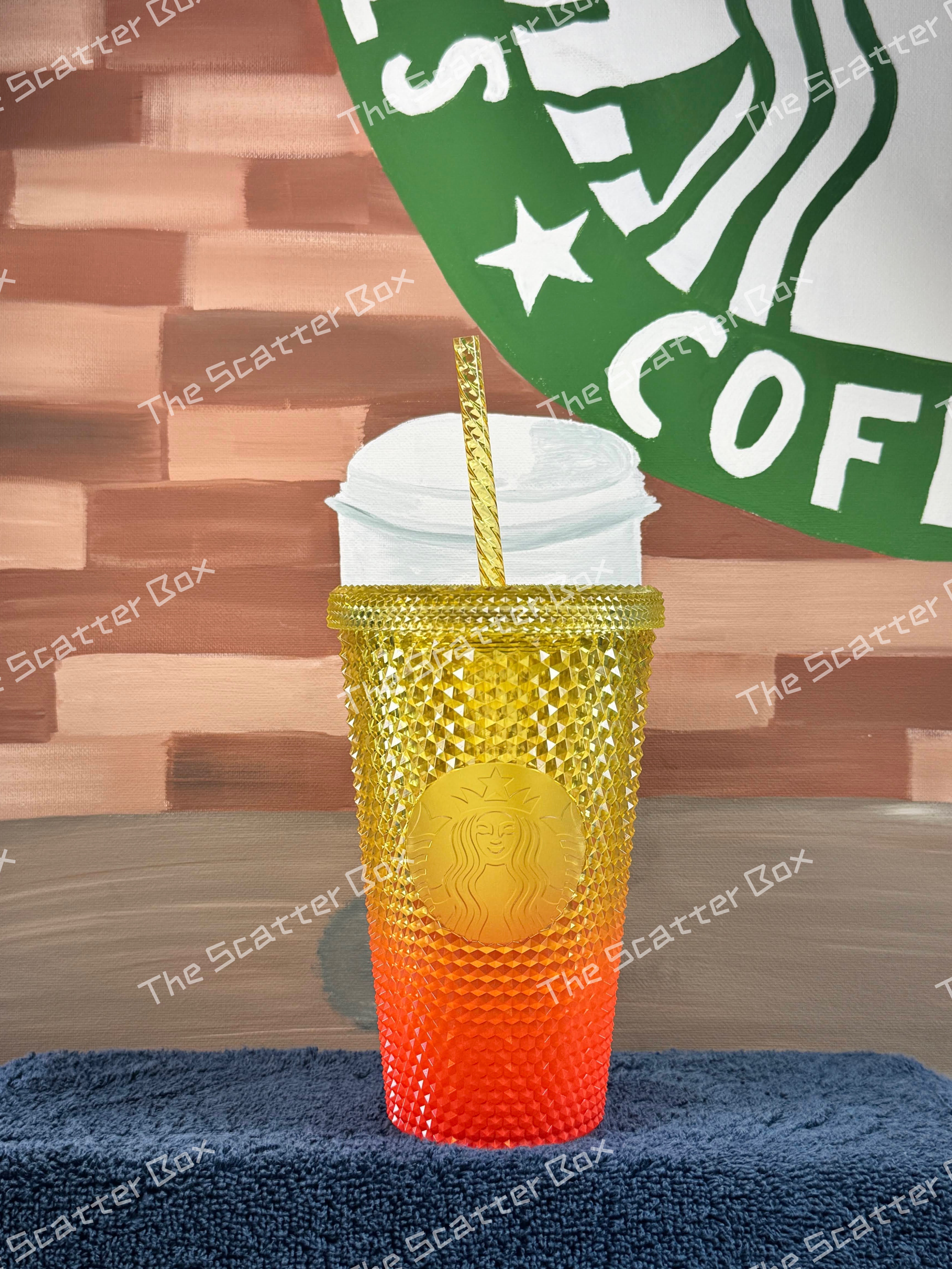 Starbucks Prototype Orange/Yellow Grande Studded