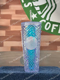 Starbucks Holiday 2022 Iridescent White Clear Jeweled - Venti