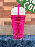 Starbucks 2022 Europe/UK Soft Touch Pink Studded Grande