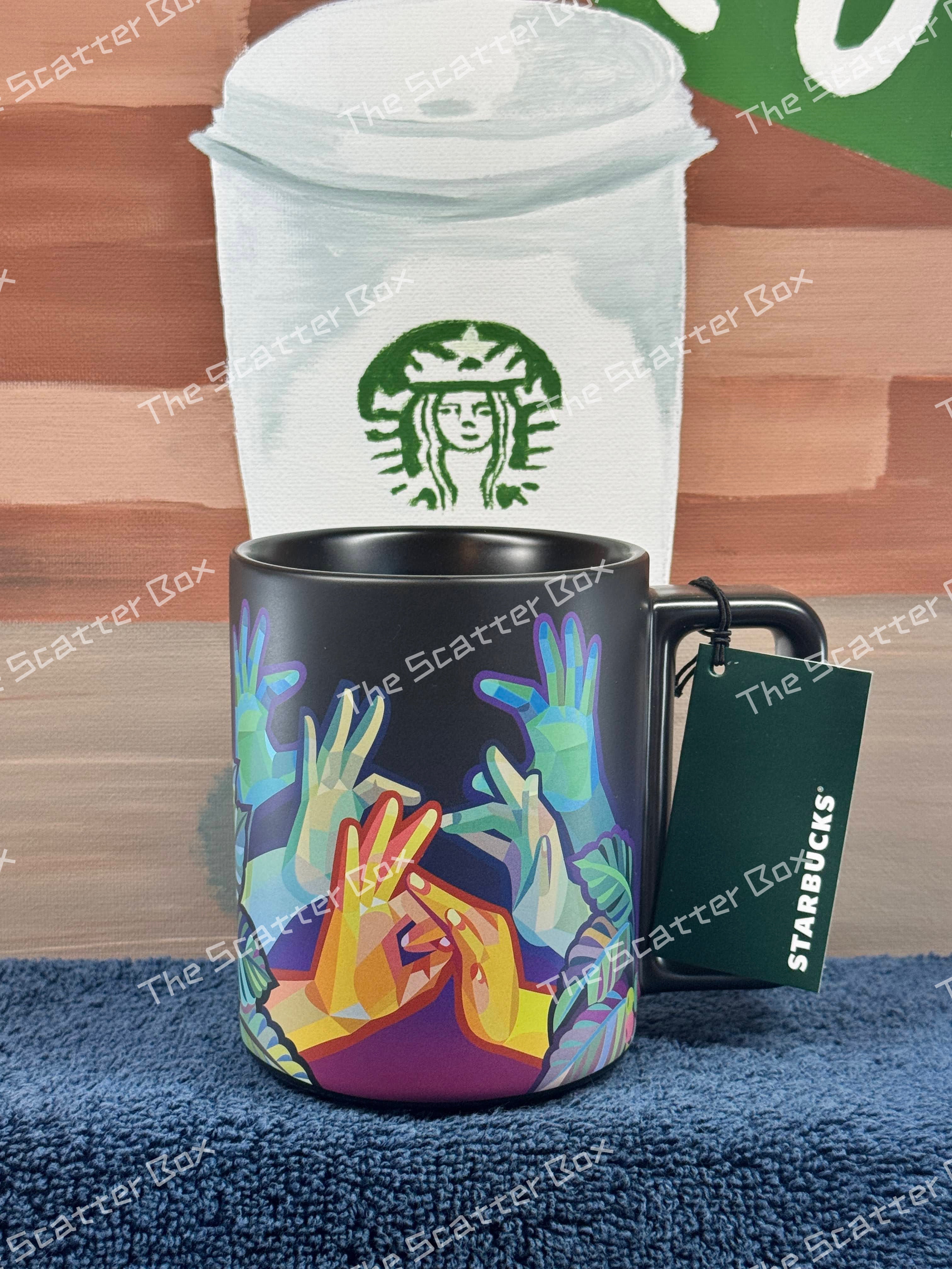 Starbucks 2021 American Sign Language (ASL) Hand Movements Coffee Mug