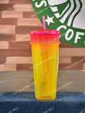 Starbucks 2022 OG Pink Yellow TW (Sunset/Mango) Studded Venti
