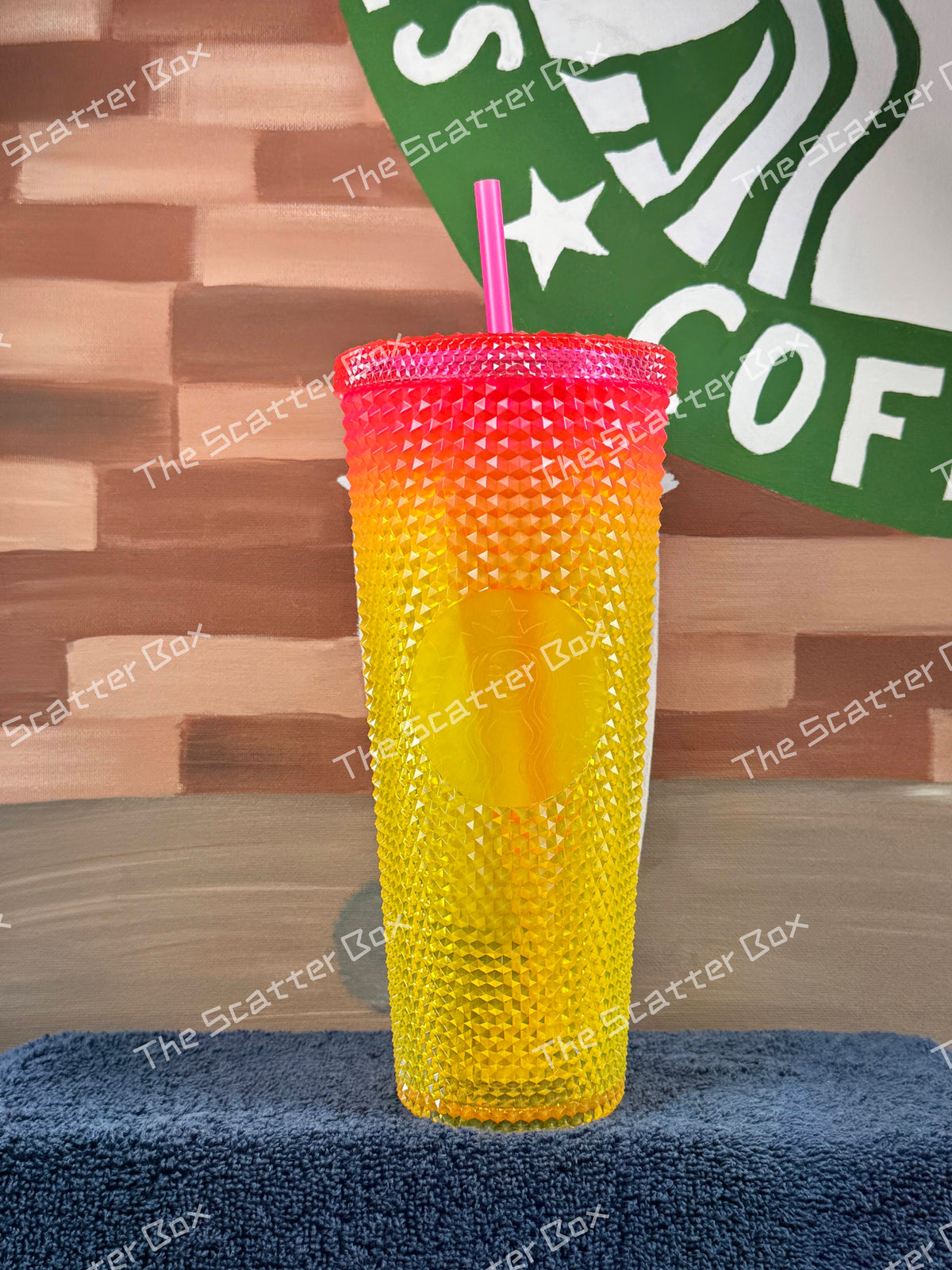 Starbucks 2022 OG Pink Yellow TW (Sunset/Mango) Studded Venti