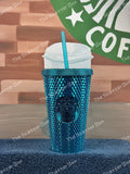 Starbucks USA Blue Chrome Studded Grande