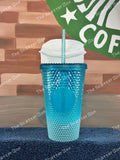 Starbucks USA Glacier Blue Ombré Studded Grande