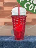 Starbucks 2020 Europe Holiday Red Studded Grande