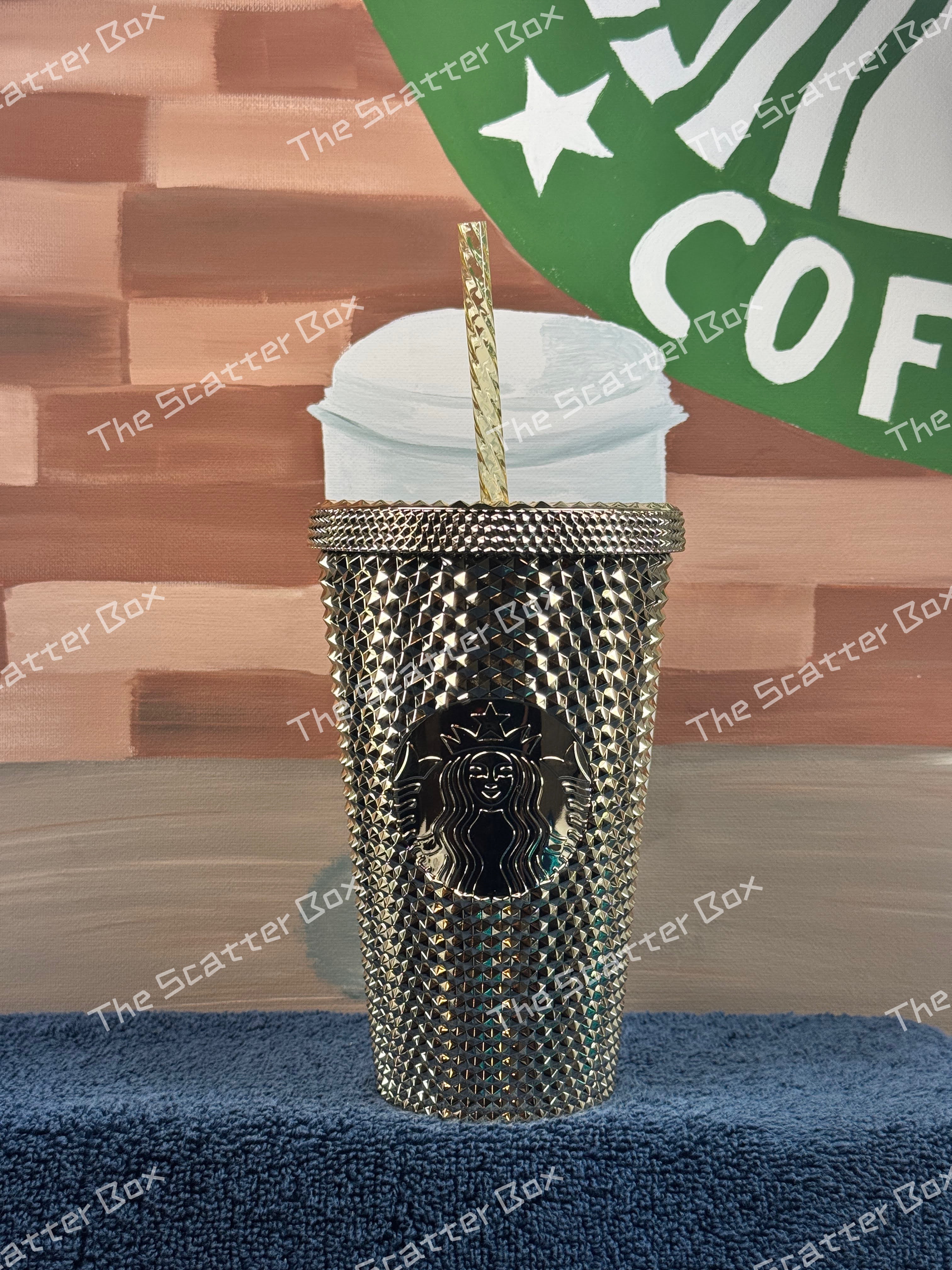 Starbucks USA Gold Chrome Studded Grande