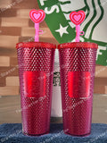 Starbucks Disney Valentines Pink Hearts