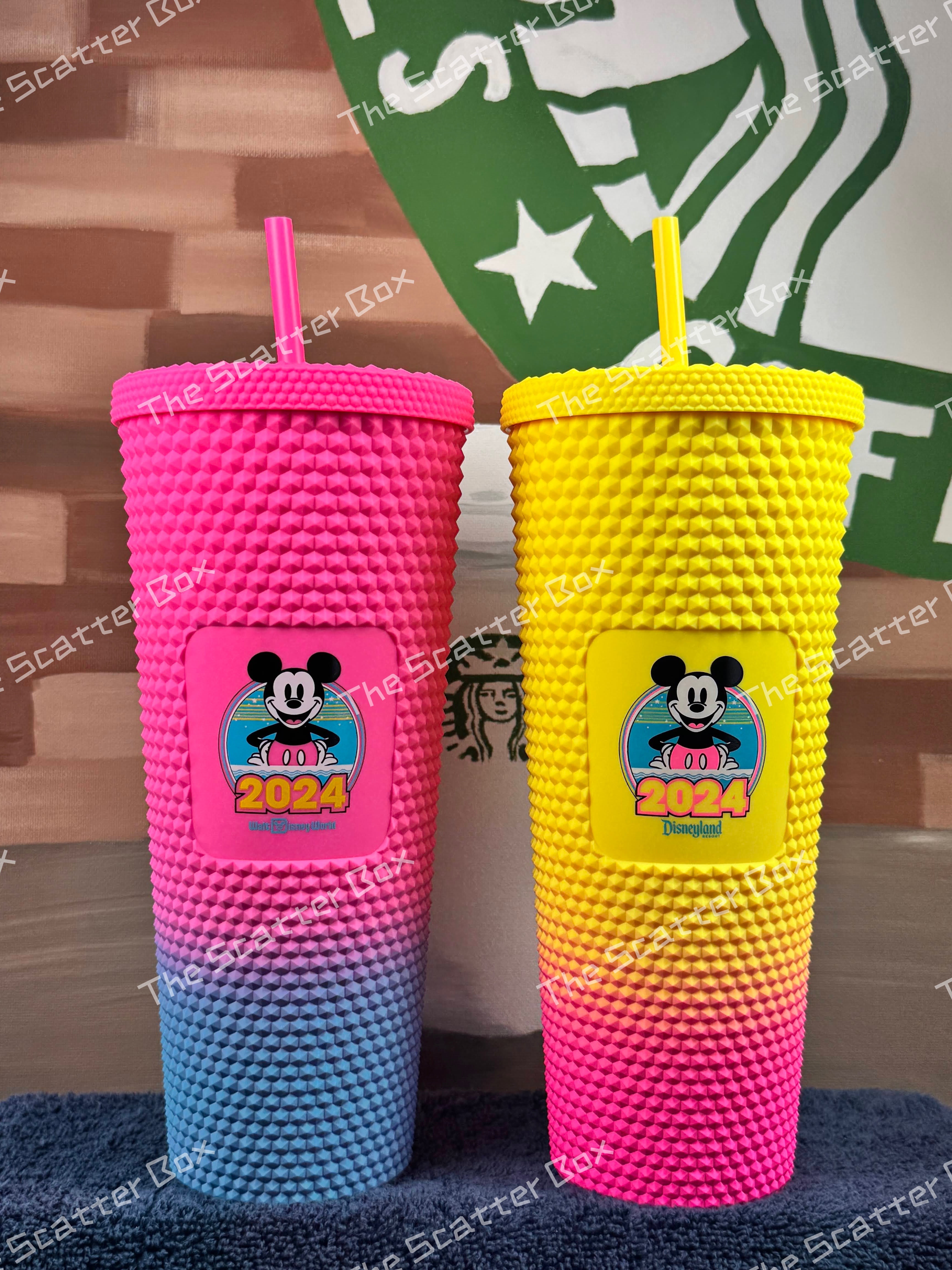 Starbucks Disney Matte Pink Ombré Studded Set