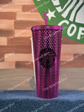 Starbucks USA Pink Chrome Studded Venti
