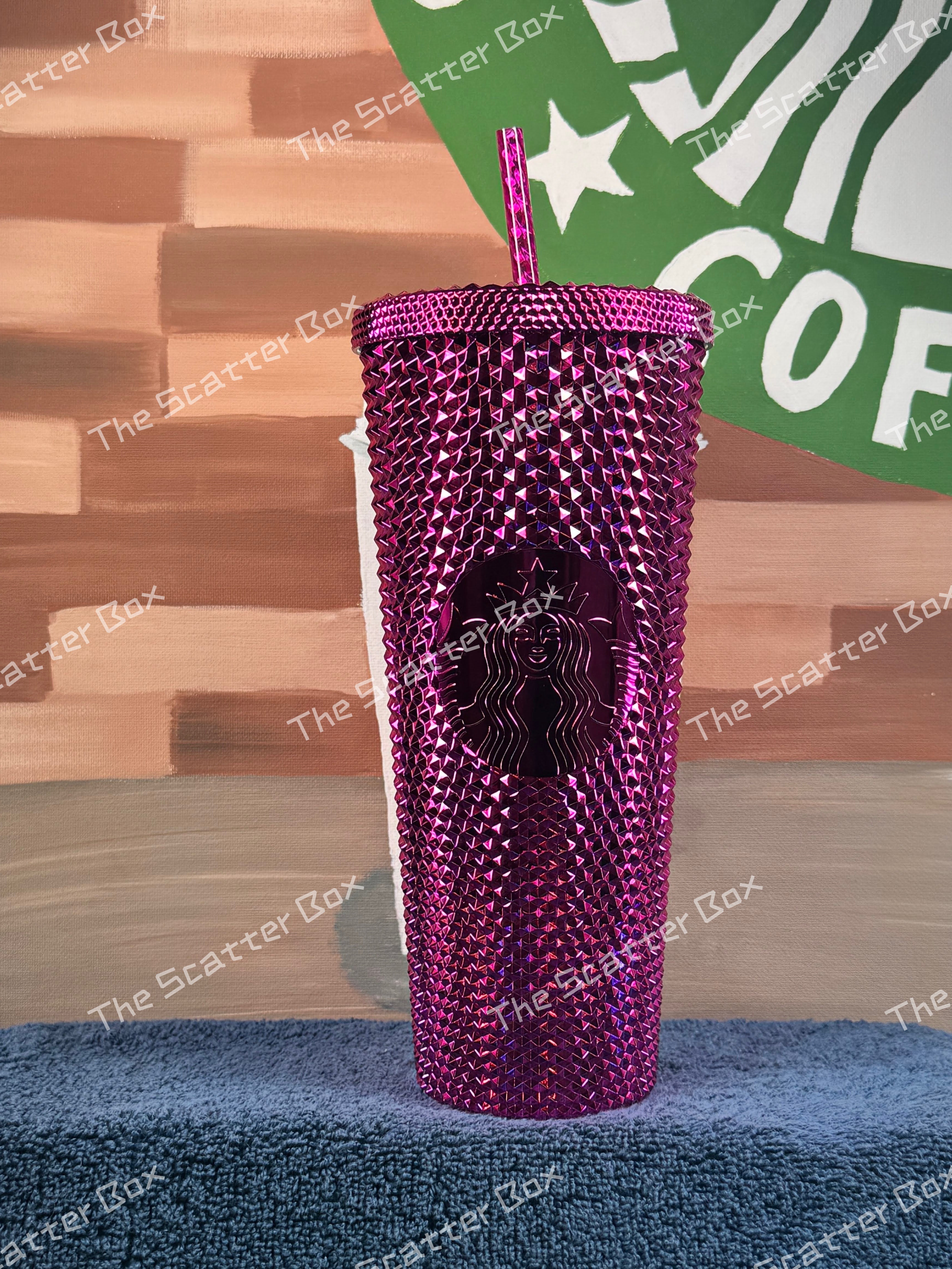Starbucks USA Pink Chrome Studded Venti