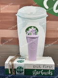 Starbucks Ornament - Lilac Matte Studded