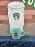 Starbucks China 2024 Spring Pastoral 3oz Demi Mini Cup - Turquoise