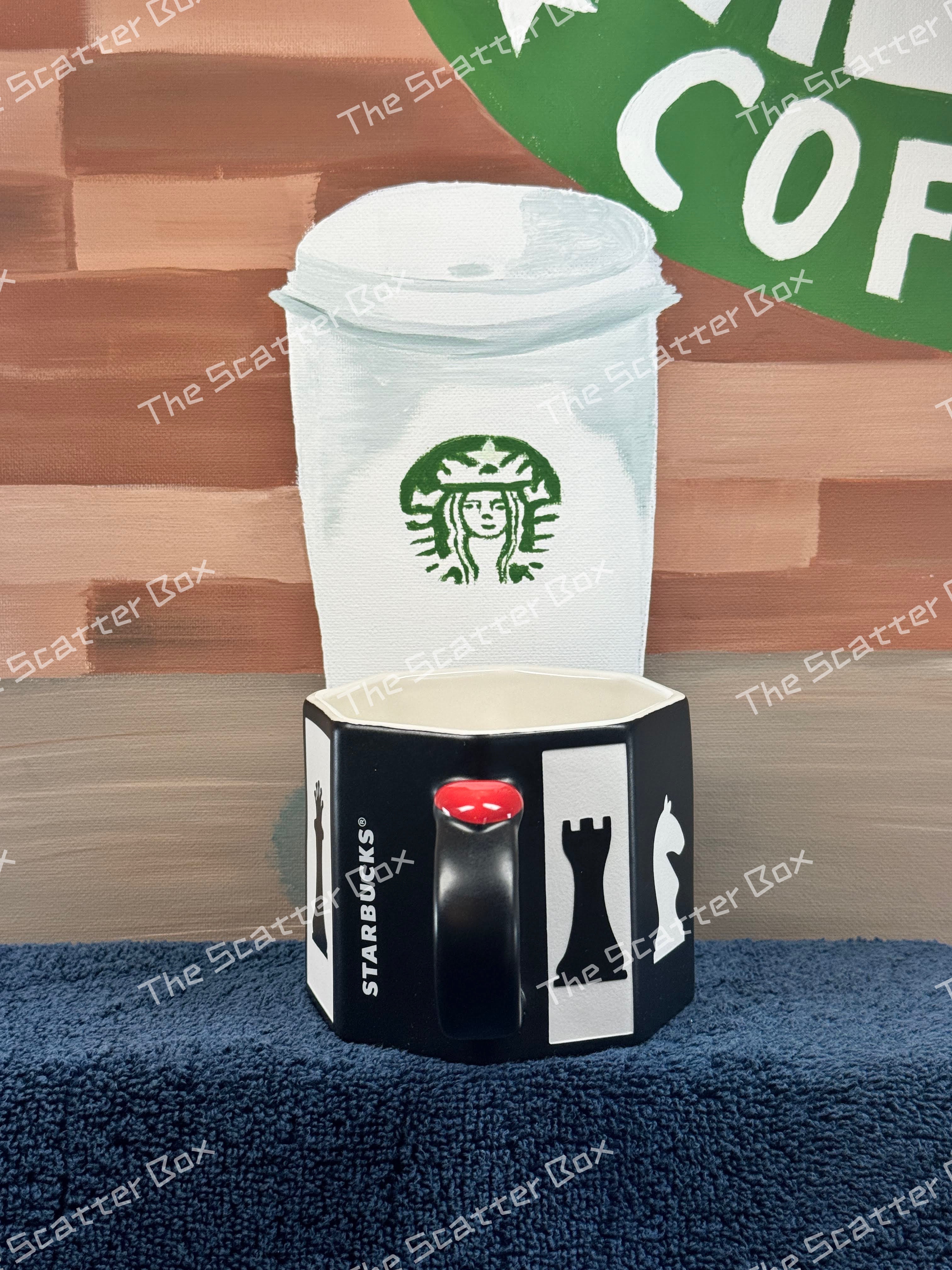 Starbucks China 2022 Valentine's Day Chinese Chess Black and White Mug