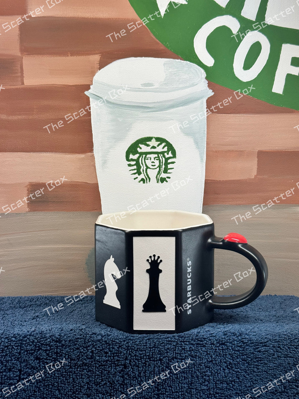 Starbucks China 2022 Valentine's Day Chinese Chess Black and White Mug