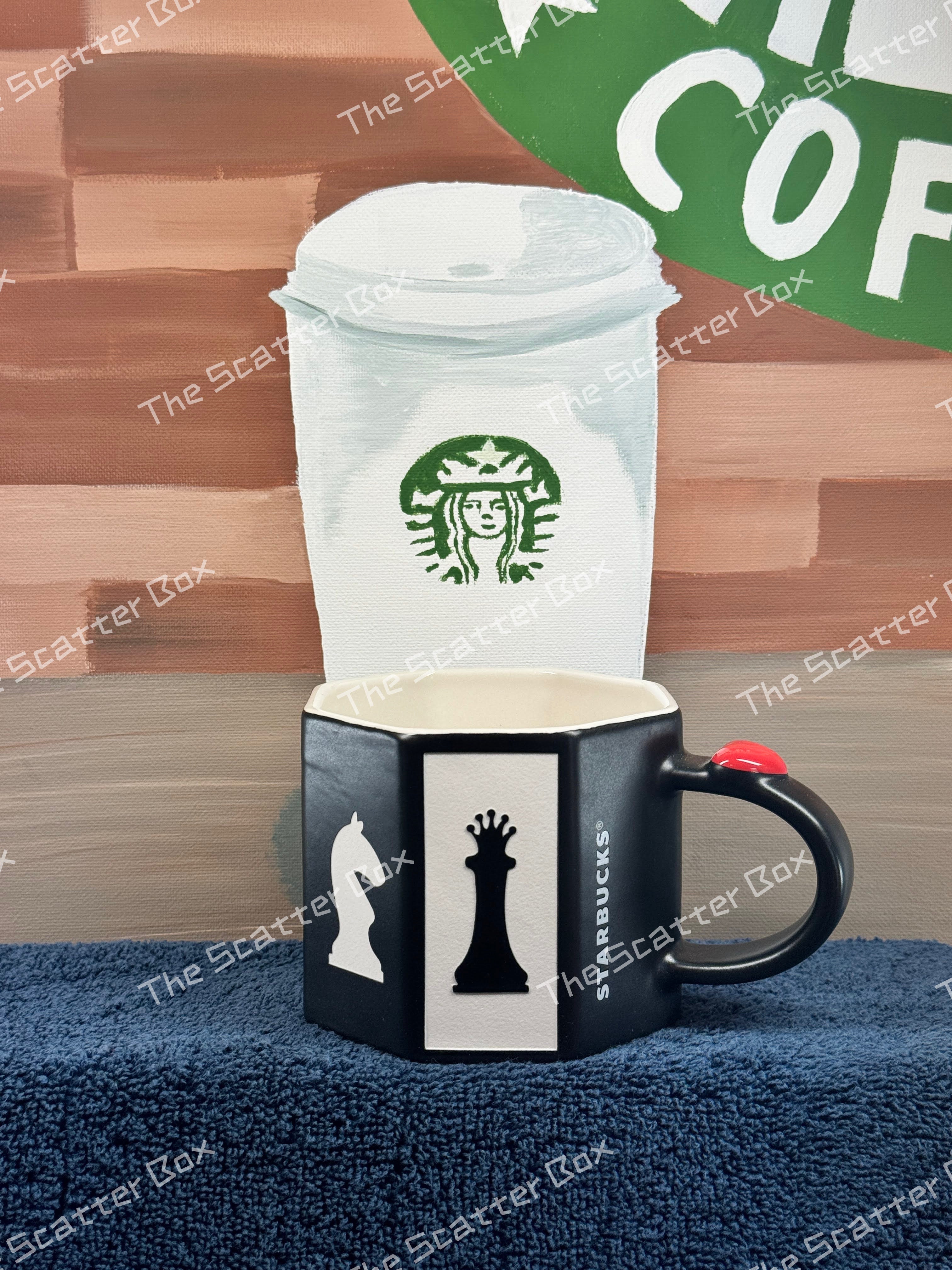 Starbucks China 2022 Valentine's Day Chinese Chess Black and White Mug