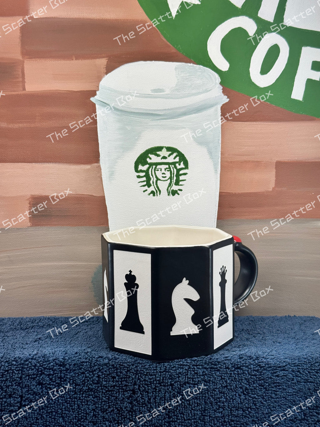 Starbucks China 2022 Valentine's Day Chinese Chess Black and White Mug