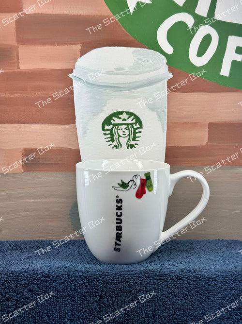 Starbucks 2011 Holiday Mittens and Bird Ceramic Mug 13oz