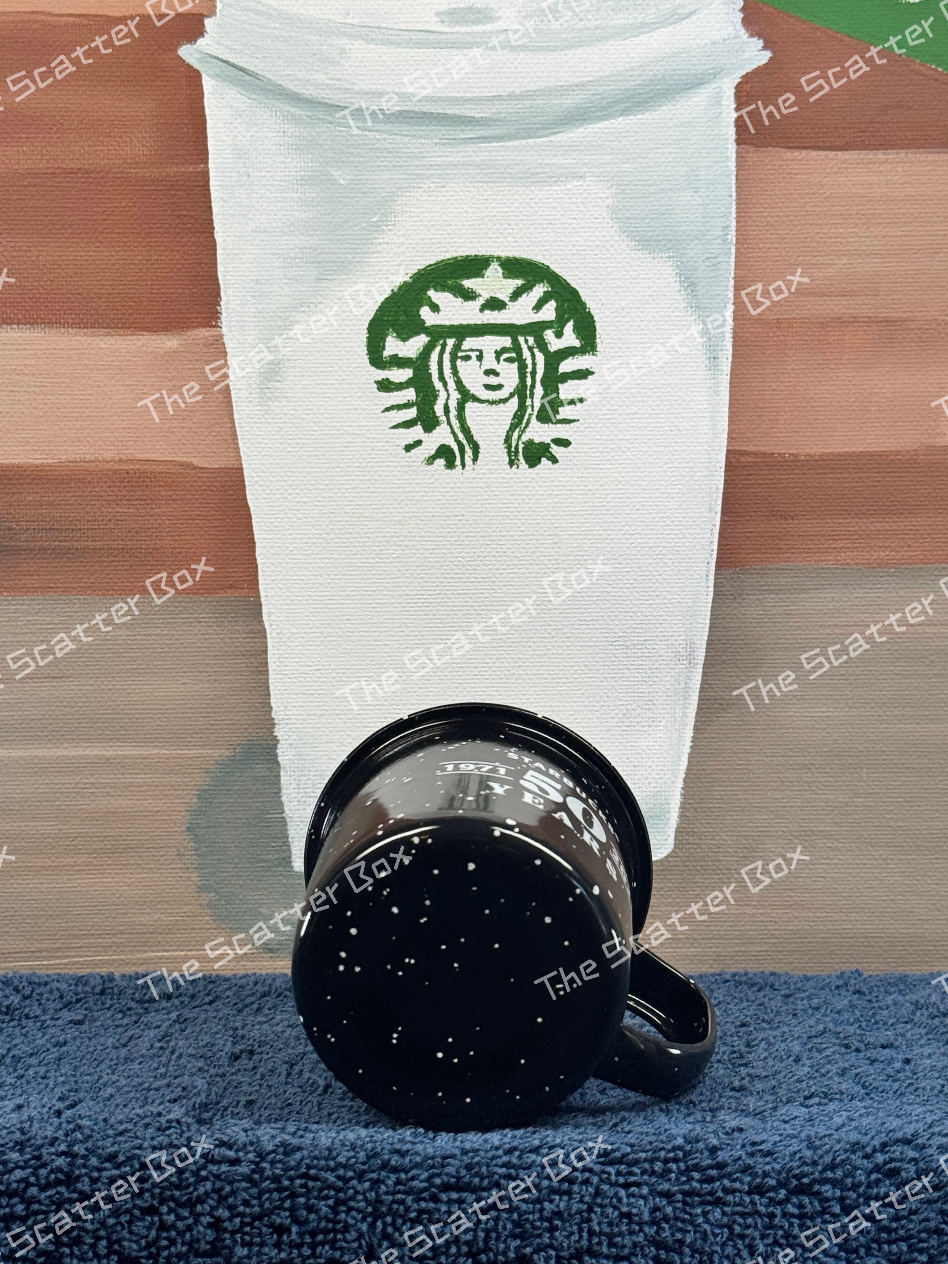 Starbucks 50th Anniversary Black Tin Espresso Cup (Partner Only Gift)