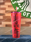 Starbucks Red Floral Soft Touch Venti