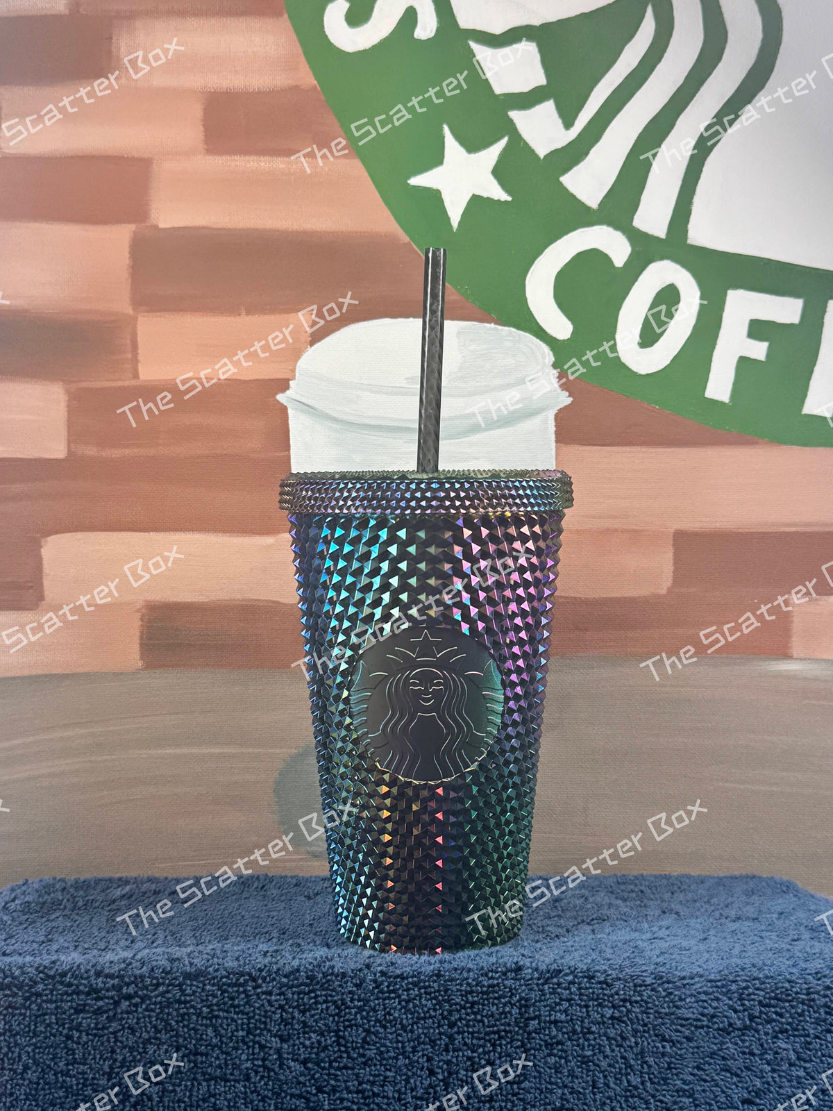 Starbucks 2023 South America Black Oil Slick Studded Grande