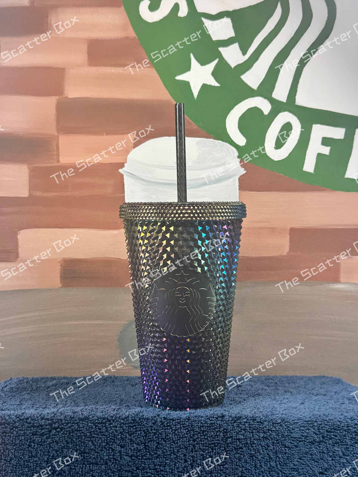 Starbucks 2023 USA Black Oil Slick Studded Grande