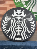 Starbucks Siren Halloween Round Sign (Homemade)
