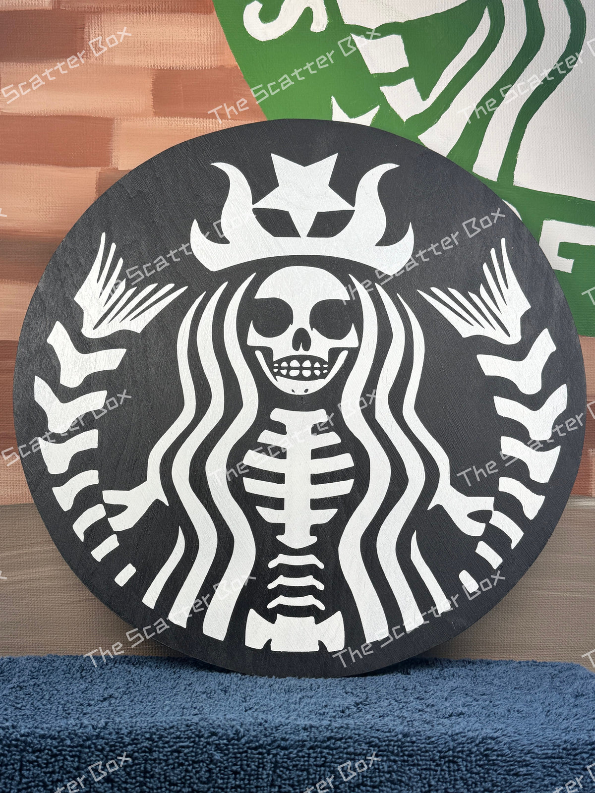 Starbucks Siren Halloween Round Sign (Homemade)